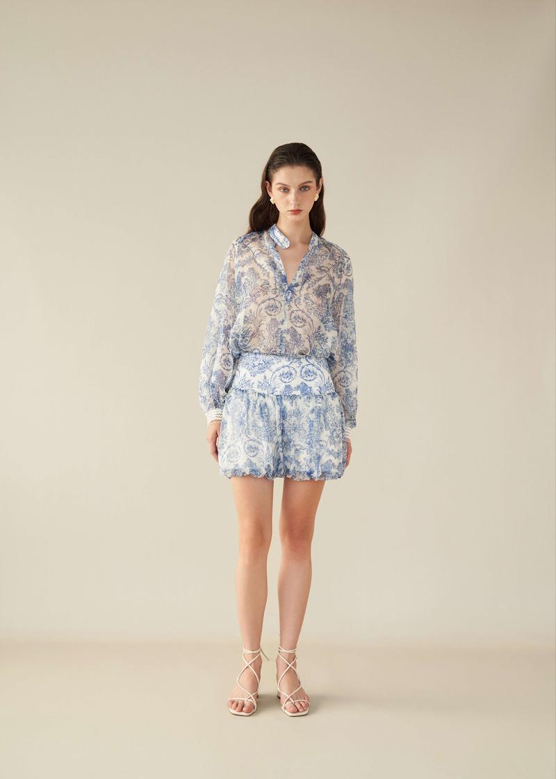 Product Introduction of DEMIQ - BLOMIA SHORTS - QUẦN VÁY HỌA TIẾT, QUẦN SHORTS MÙA HÈ, QUẦN VÁY Nữ Voan Xanh Women 24