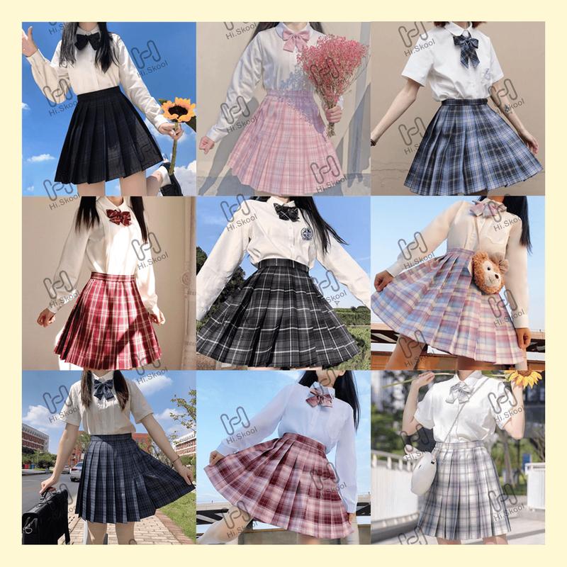 Chân váy tennis kèm nơ dáng xòe kẻ caro siêu xinh nữ tính nhật bản tặng nơ H0001