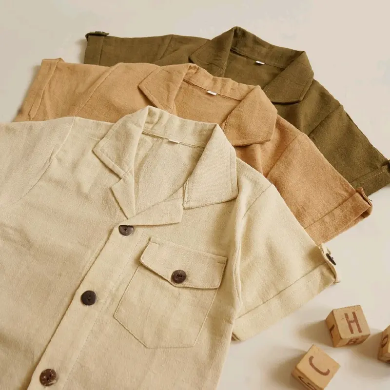 KiddyGLEE | Kemeja linen anak laki-laki perempuan | kemeja anak unisex 3