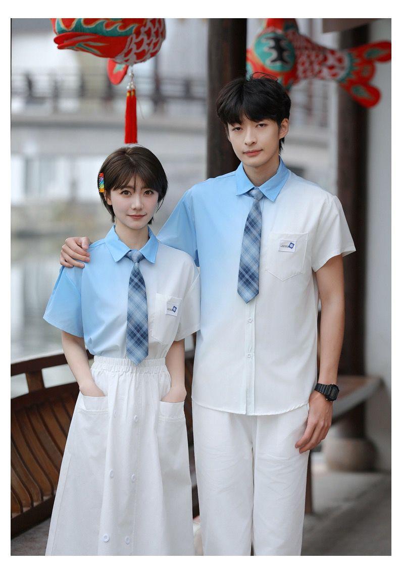 Product Introduction of Graduation Class Outfit Set - Trendy Gradient Color Short Sleeve Shirt |     School Uniform for Middle School Students, Performance & Recital |     Stylish Academic Wear (Boys & Girls) 28
