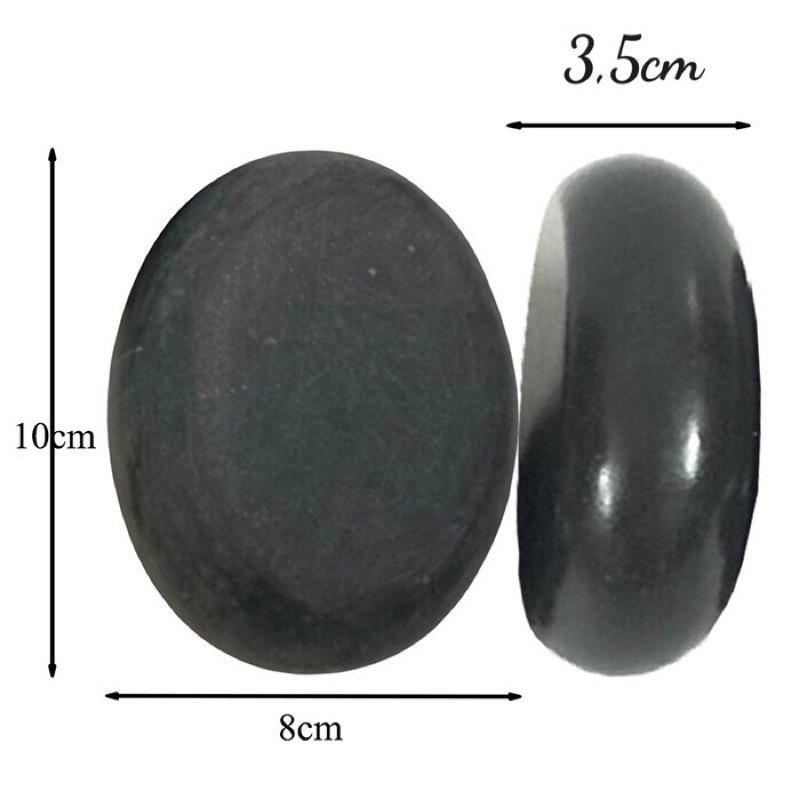 Cặp đá chườm nóng gan bazan loại 1, giữ nóng lâu trên 3h, tặng túi chườm và găng tay