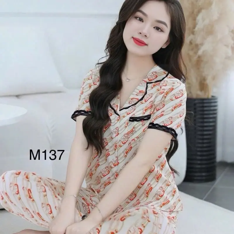 Bộ đồ mặc nhà cánh tiên xinh xắn, chất lụa hàn mặc 4 mùa 7