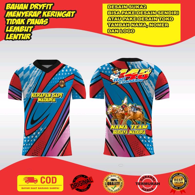 jersey kaos kerapan sapi madura desain bebas suka suka 1