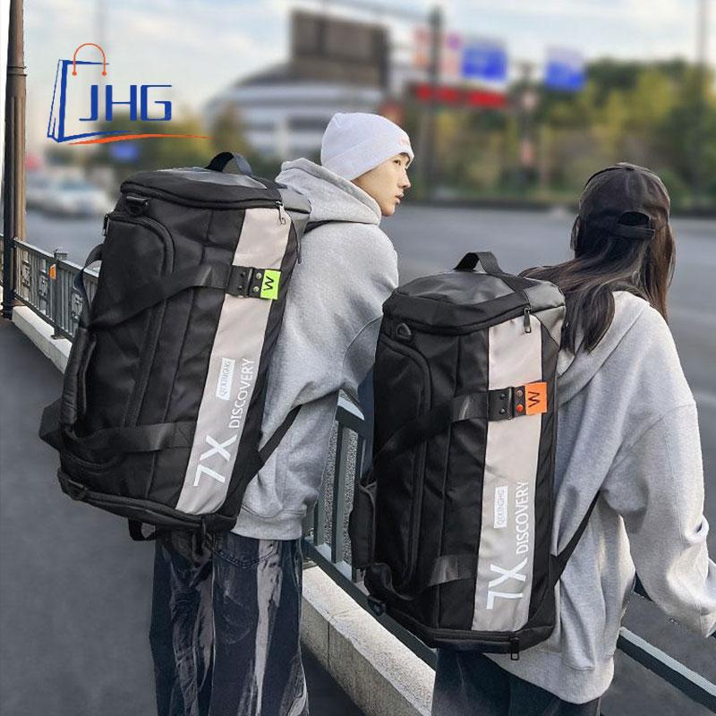 Túi Thời Trang Unisex Cho Nam Nhật Bản, Túi Du Lịch Không Thấm Nước, công suất lớn, Túi Tập Thể Dục Thể Thao, Ba Lô Du Lịch Phong Cách Hàn Quốc, Túi Vải Thô Đựng Quần Áo Cuối Tuần Có Túi Đựng Giày, Túi Cabin