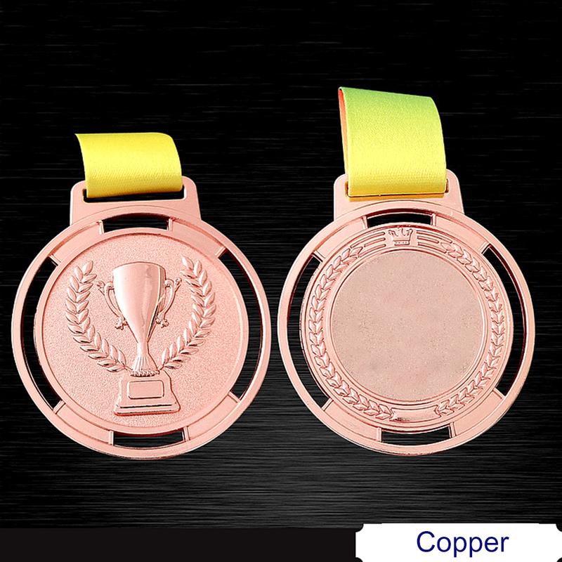 Torch Medal Souvenir Zinc Alloy Sport Competition Prize with Ribbon Strap 4