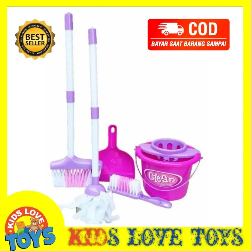 MAINAN ANAK PEREMPUAN CLEANING SET KANTONG - MAINAN SAPU SAPUAN CLEANING CAR PROMO TERMURAH COD KLT 0