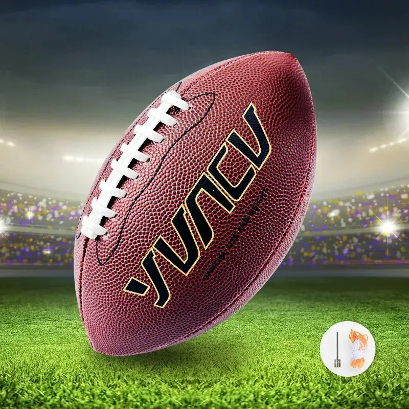Youth Adult Standard American Football, Outdoor Sports Game, Racing Training, Rugby, Size 9 , 6, 3, 1 Piece