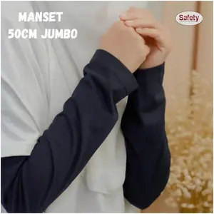 Manset Tangan Jumbo Panjang 50 cm Wanita / Pria Bahan Kaos Adem dan Nyaman - SAFETY