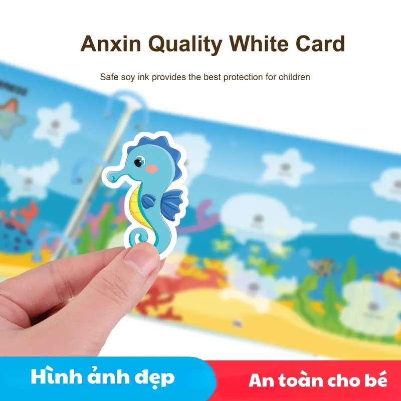 Đồ chơi Montessori, học liệu bóc dán toán học thông minh nhiều chủ đề cho bé. 8