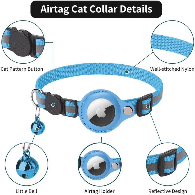 Product Introduction of Cat Collar Pet Strap Case Airtag Cover Kalung Pengenal Aksesoris Peliharaan Kucing Lonceng Kerah Reklektif Anabul Bahan Nilon Anti Hilang 30