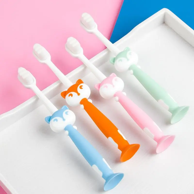 Combo 2 Bàn chải đánh răng trẻ em lông tơ mềm mịn chăm sóc răng miệng cho bé từ 1-10 tuổi Voi 2
