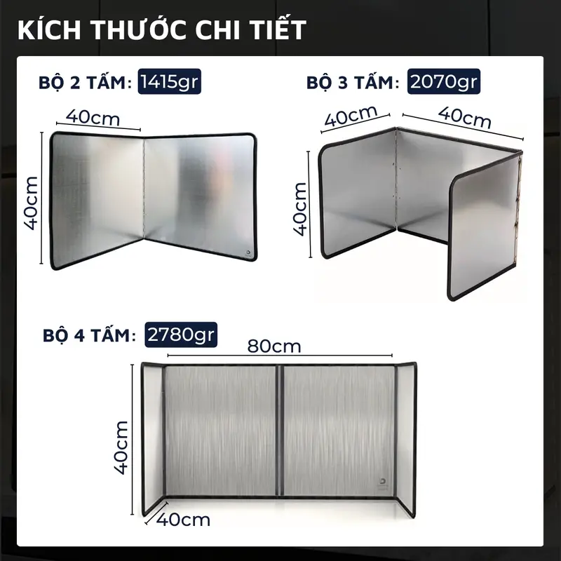 Tấm chắn dầu mỡ, nước bắn trong nhà bếp Dandihome inox 304 cao cấp 3