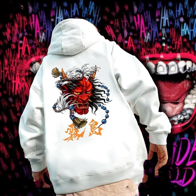  ÁO HOODIE UNISEX NAM NỮ MẶT QUỶ CHỮ CAM CÓ BIGSIZE TỪ 35kg đến hơn 100kg CHẤT NỈ DÀY MỊN CAO CẤP- ÁO KHOÁC CHUI TAY DÀI FORM RỘNG OVERSIZE Menswear 