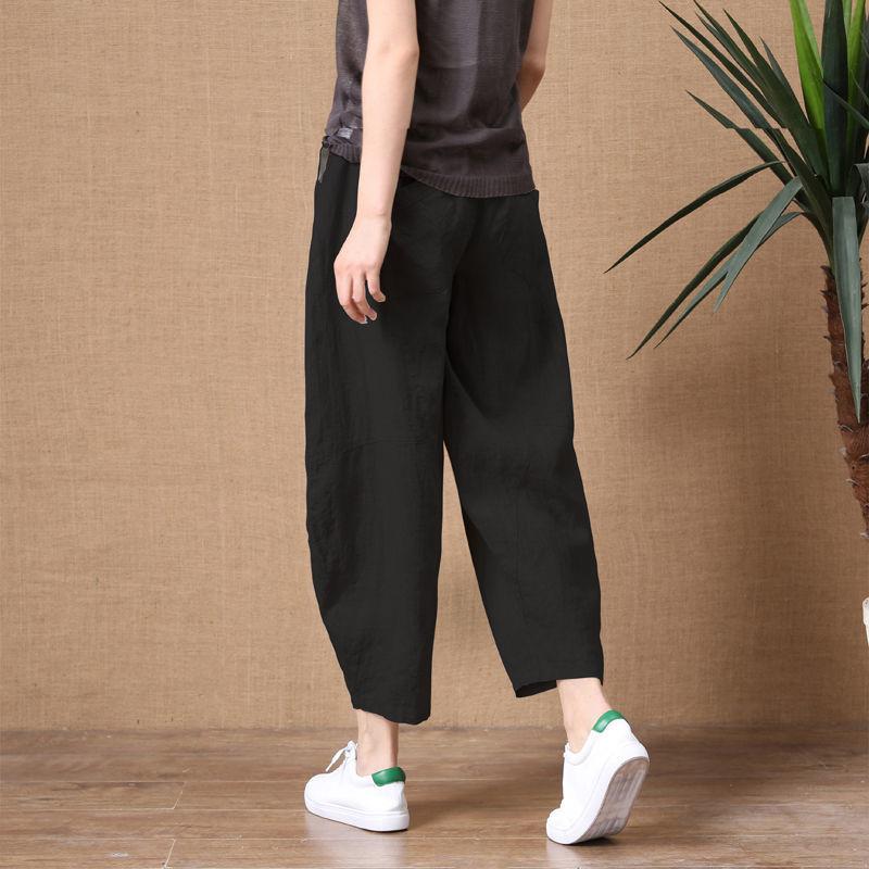 Quần Ống Rộng, Cỡ Nhỏ Và Cỡ Lớn, Dành Cho Nam Và Nữ, Chất Liệu Vải Lanh Và Cotton, Dáng Rộng Vừa Vặn, Dễ Phối Đồ, Dài Đến Mắt Cá Chân, Quần Thường Ngày Thích Hợp Mặc Ngoài Trời, Hàng Mới Về Mùa Hè 2024 Menswear Pants 1