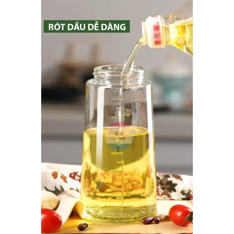 Chai đựng dầu ăn, bình đựng dầu ăn nước mắm xì dầu tự động đóng mở nắp 1