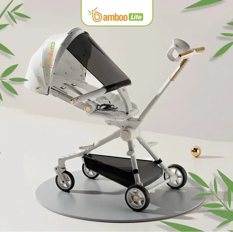 Xe đẩy gấp gọn cho bé Bamboo Life xe đẩy 2 chiều an toàn cho bé đa năng tiện dụng cho mẹ 4