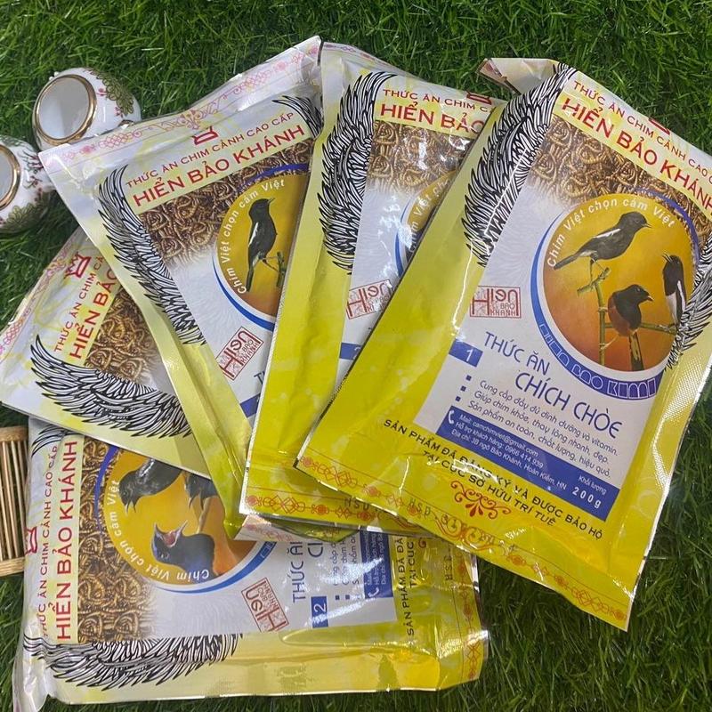 Combo 5 gói cám chim choè hiển bảo khánh mua 5 gói tặng 1 xúc cám inox