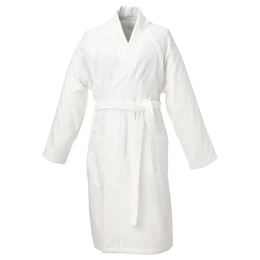 jubah mandi Women/Men Waffle Kimono Bathrobe Cotton Sleepwear Spa Robe Nightwear Nightgown Women Suck Water Unisex Dressing Gown Autumn Robe