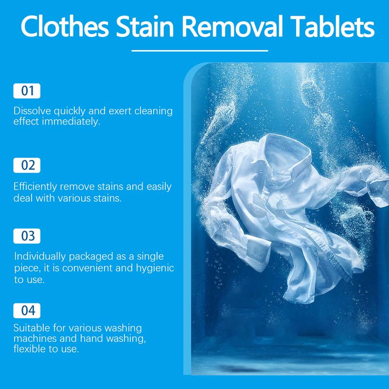 Jue-fish Laundry Detergent Tablets Multi-functional Cleaning Stubborn Stains Oil Stains Yellow Stains Laundry Cleaning Tablets Household 3