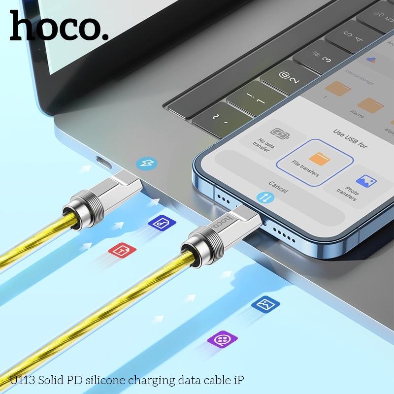 Product Introduction of Cáp Sạc Nhanh Hoco U113 Chân Type-C To Lightning Sạc Nhanh 20W Cho iPhone 8/X/Xs/Xsmax/11/12/13/14 Series, Cáp Bọc Silicon Bền Bỉ, Đầu Cắm Kim Loại Chắc Chắn, Bảo Hành 12 Tháng  Phụ Kiện Silicone 4