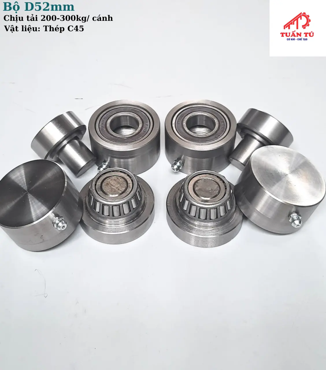 Bộ Bản lề D52mm - Chịu tải 200-300kg/cánh (Bộ 4 cái)