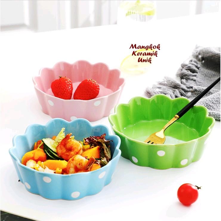 Mangkok saji Bulat Polkadot 6