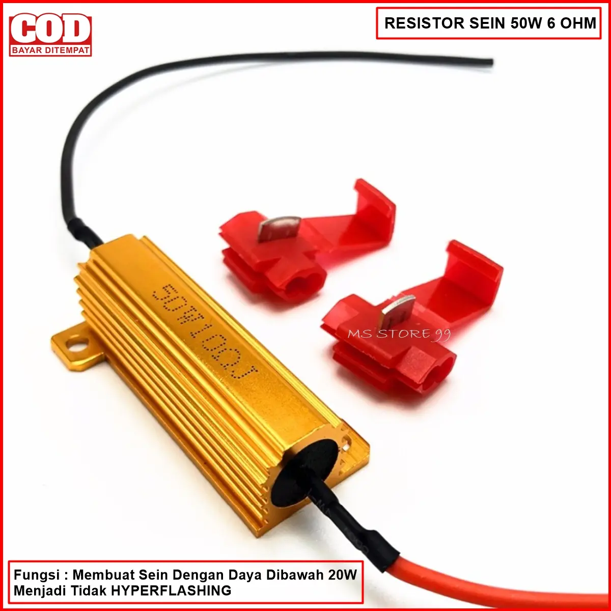 Resistor Sein LED 50w 6 OHM Solusi Lampu Sein Led Hyper Flash Jadi ...