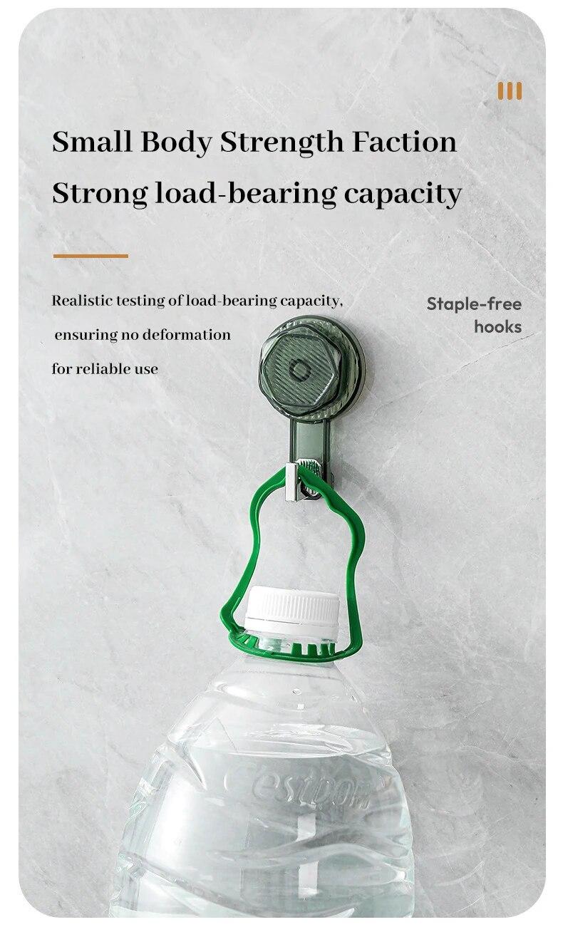 Product Introduction of 1pc Strong Suction Cup Hook with No Punching Hole Vacuum Adhesive on The Back of Bathroom Door No Trace Wall Adhesive Bathroom 24