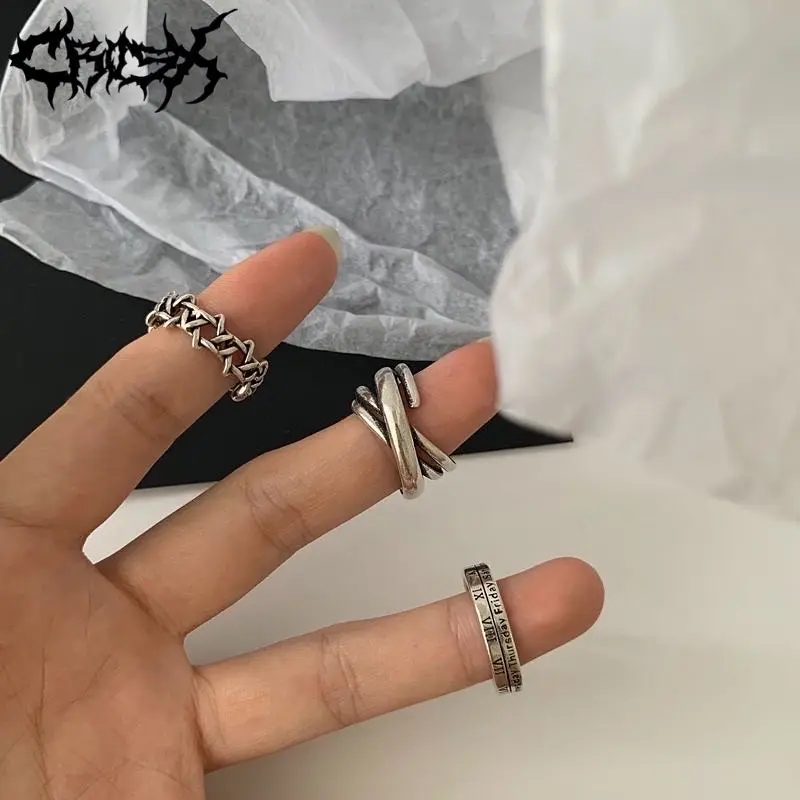 3PCS ROMAWI RING SET / HIP HOP PUNK SILVER METAL RING SET / CINCIN SET 3 IN 1 / VINTAGE DAYS RING ROMAN RING CINCIN ROMAWI HEXAGRAM RING CINCIN BINTANG CINCIN COUPLE RING KOREAN STYLE RING CINCIN STYLE KOREA CINCIN AESTHETIC RING CINCIN PRIA CINCIN WANITA