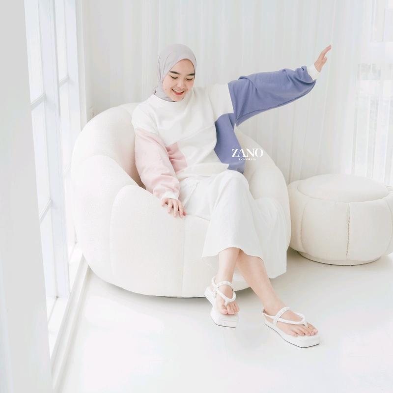 ZANO BASICS Sweater Jumbo Comby Atasan Wanita 2