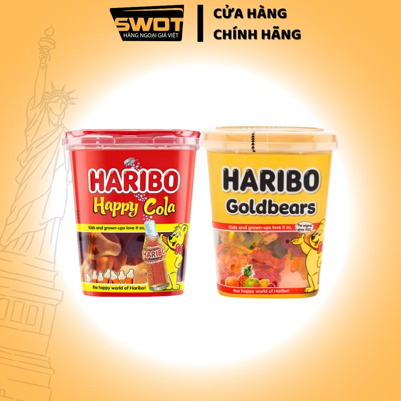 Kẹo dẻo trái cây HARIBO Đức 150g, Kẹo dẻo Đức từ trái cây tươi nguyên chất, kẹo trái cây chua ngọt thơm - SWOT