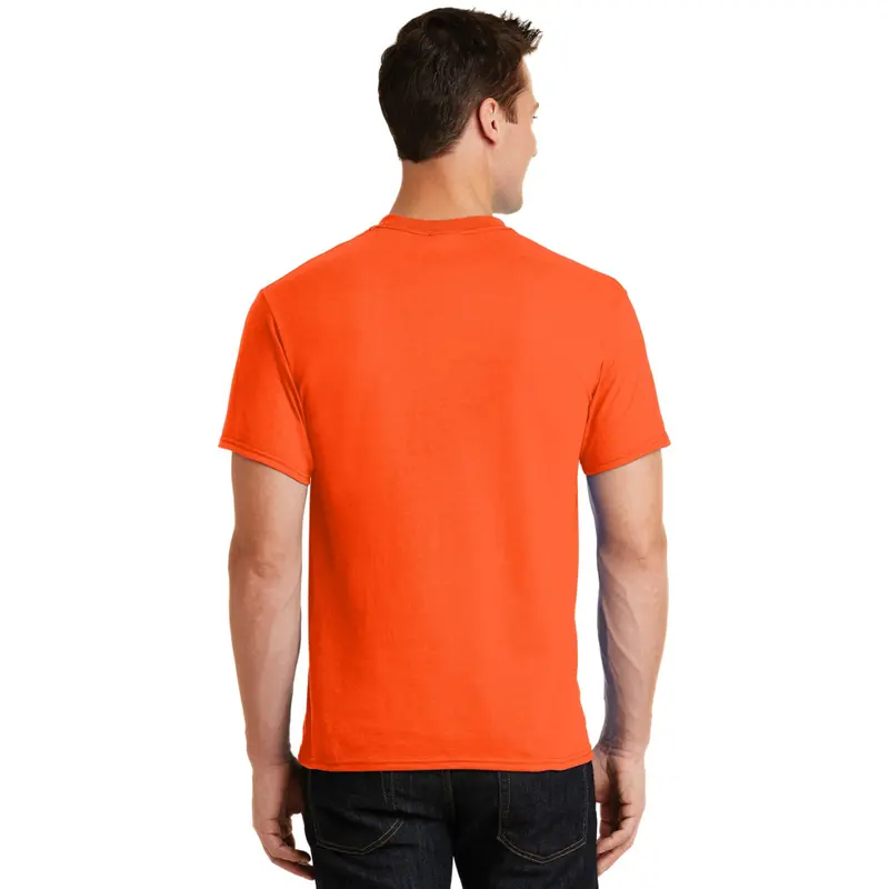 Baju Kaos warna Orange Polos Lengan Pendek O Neck Unisex Bahan Katun Combed PE 30s Adem Kualitas Premium Pria Oblong 2