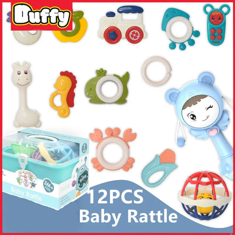 【Duffy toys】Mainan Teether Gigitan Bayi Bpa Free / Mainan Edukasi  4 In 1 Bahan Silikon Untuk Bayi / Teka-teki Mainan Teether Jari / Baby Multifungsi Pull Gigitan Toys / Tether Bayi Gigitan Bayi Bpa Free Mainan Edukasi Montessori Tarikan Sensorik Silikon 2