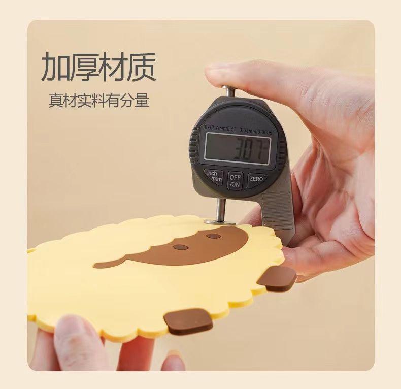 Product Introduction of Tuantuan Sheep Household Tea Cup Mat Placemat Bowl Mat Thickened Anti-scald High Temperature Resistant Food-grade Silicone Heat Insulation Mat Bowl Mat 13