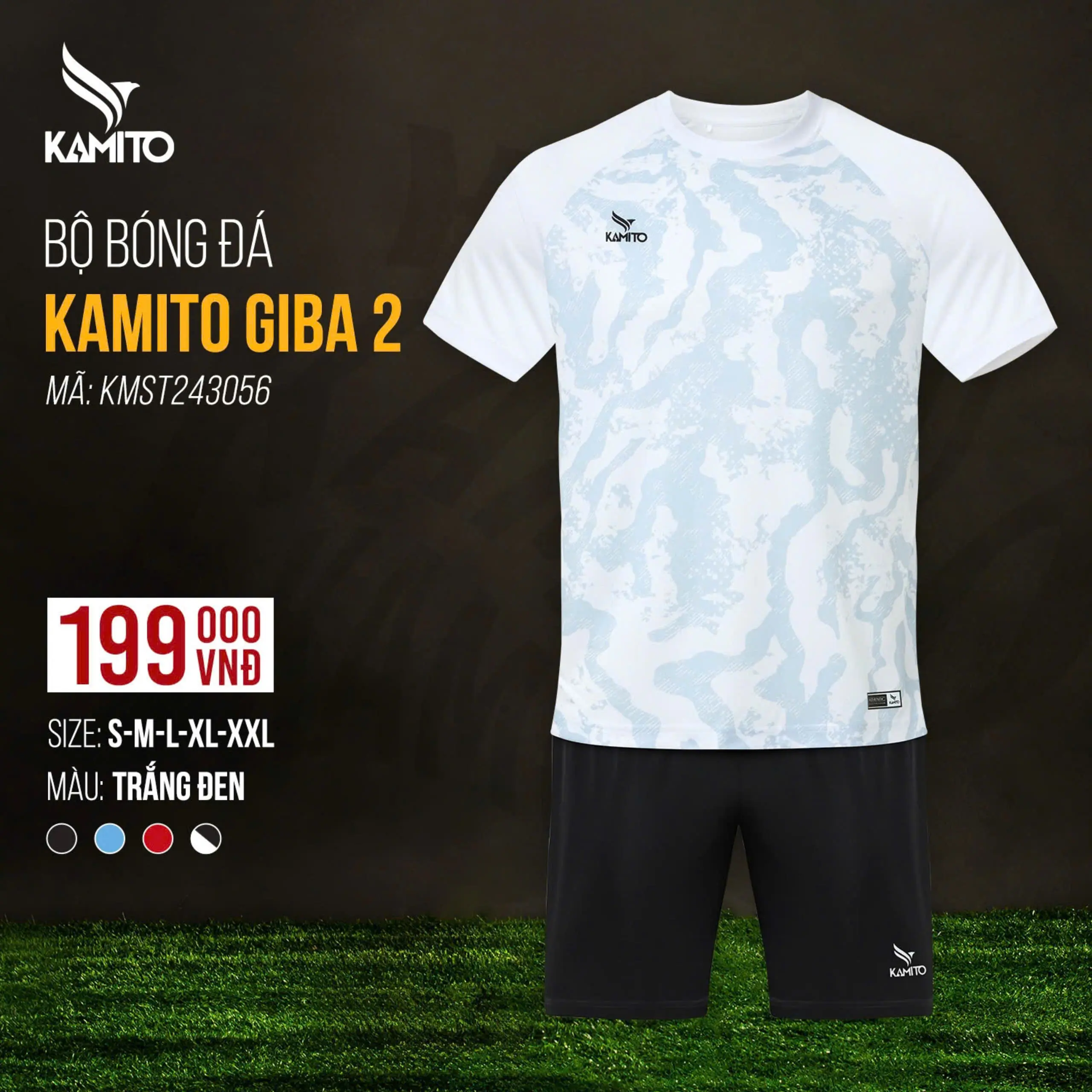 Bộ Quần Áo Bóng Đá Kamito Giba 2 Chính Hãng - Sport - Trang Phục Nam - Đá Banh - Chạy Bộ - Tập Gym - Top