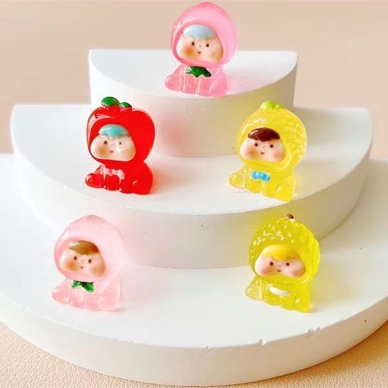 10/20 túi mù tự xé moi hoa qua mini 1,5cm phát sáng trong bóng tối 5mẫu nhựa trong đẹp