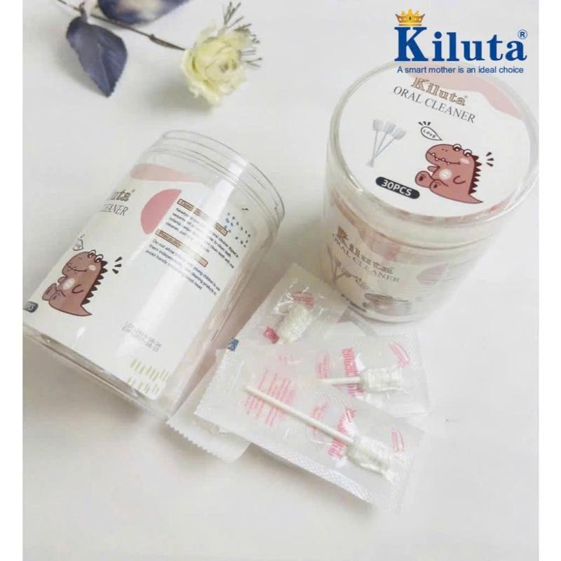 Que Rơ luoi Kiluta - Gạc Que Tưa luoi hộp 30 que an toàn Cho Bé 6