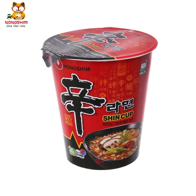 (Thùng 12 Ly) Mì Cay Nongshim Shincup Ly  신라면 컵 68g - Date 12 Tháng 0