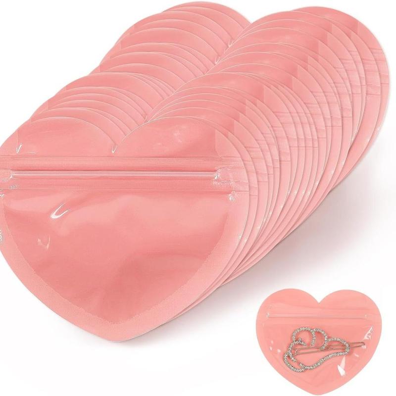 Product Introduction of Jewelry Bags Hairpin Holder Heart-Shaped Valentine Mylar Baggies  Mylar  Pouches for Gift Giving Jewelry Storage Valentine'S Day Accessory 0