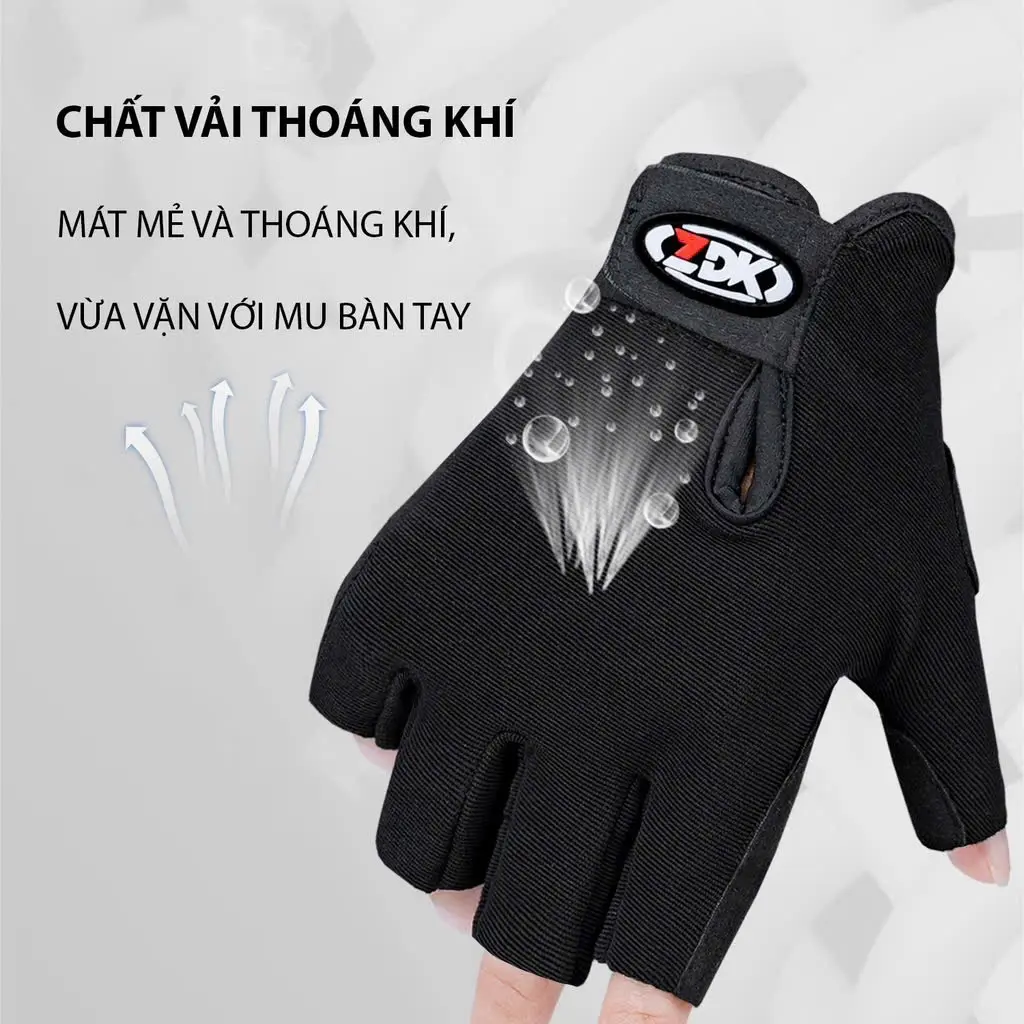 Găng Tay ZDK Z1 cao cấp- Ngắn Ngón, Găng Tay Xe Đạp , Găng Tay Xe Máy Đi Phượt, Bao Tay Nam Chống Trơn Trượt Sport