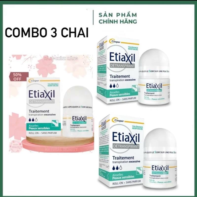 Combo 3 chai lăn nách etiaxil nhỏ gọn tiện lợi