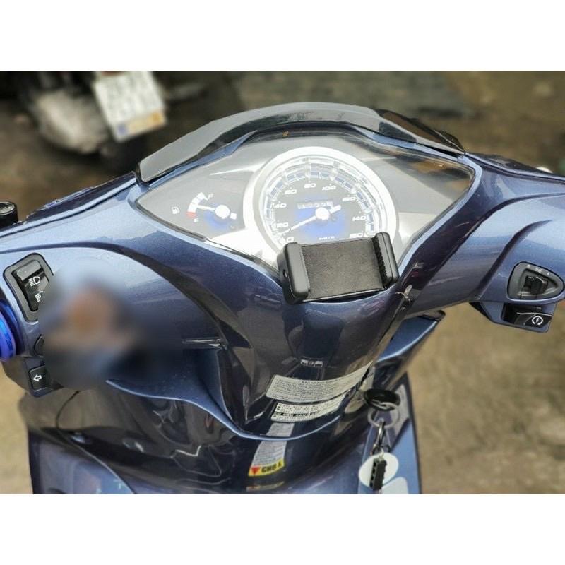 Kẹp điện thoại dán xe máy dán trên mặt đồng hồ Tặng băng dính 3M Đầu Kẹp Điện Thoại Gắn Tripod live stream đỡ điện thoại 3