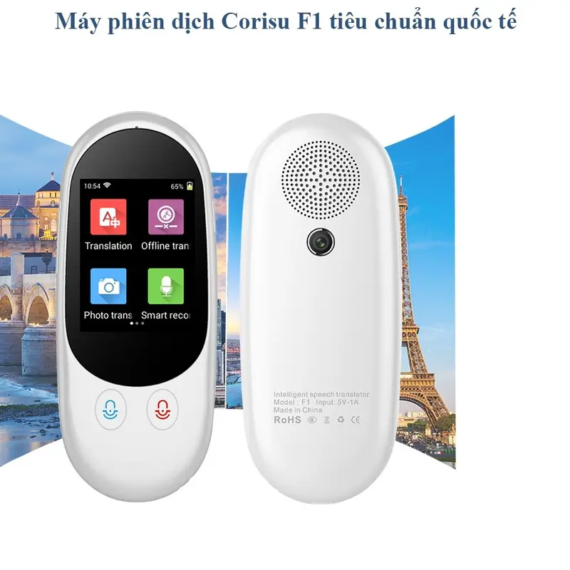 Máy phiên dịch trực tiếp Corisu F1 dịch giọng nói cực chuẩn, dịch không cần kết nối mạng 11 ngôn ngữ 3