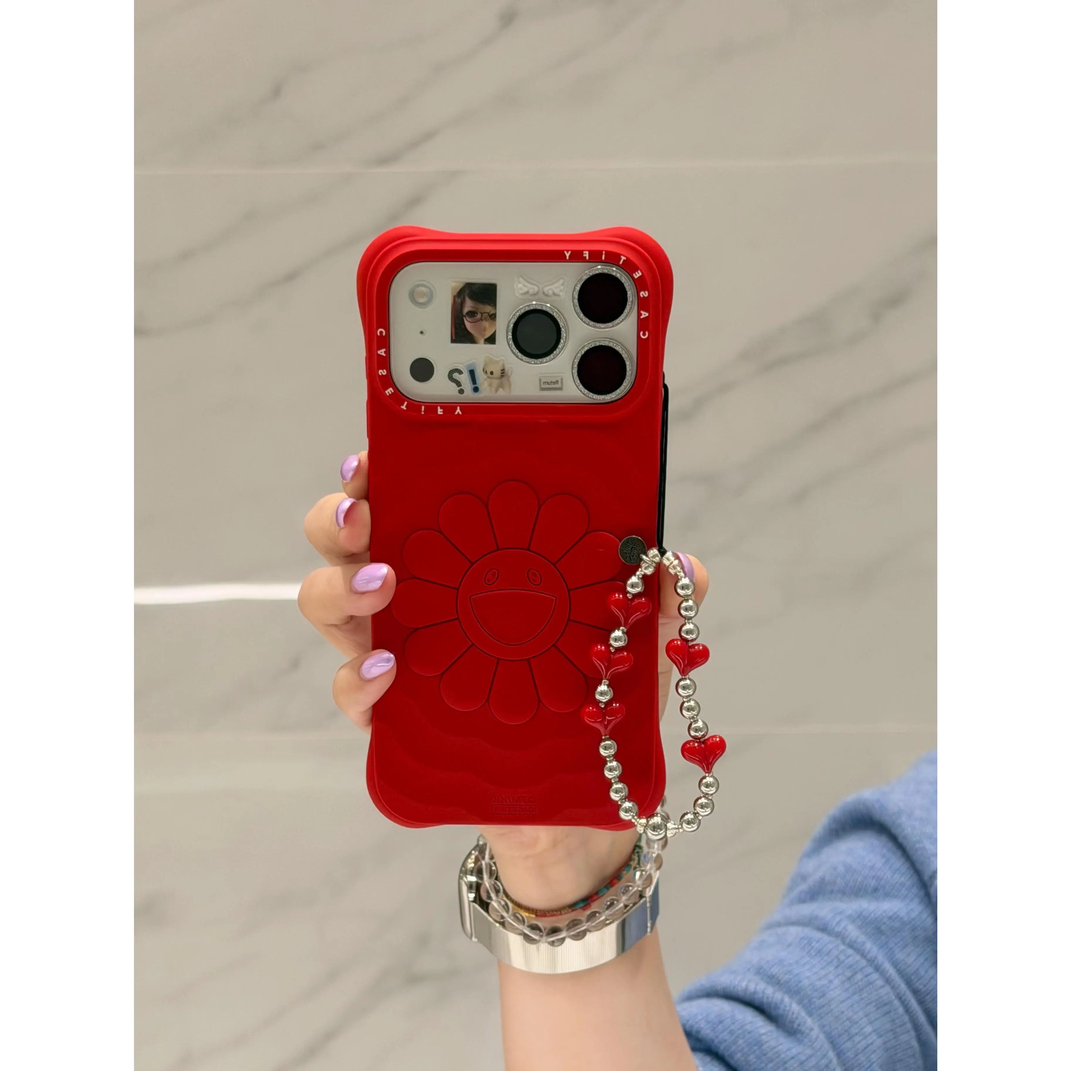 CASETiFY Murakami red iPhone 17 pro セット CASETiFY Phone Case New Takashi Murakami Sunflower Water Pattern