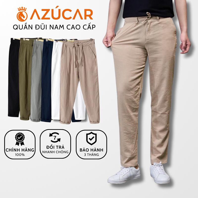 Quần Đũi Nam Cao Cấp AZÚCAR Siêu Mát Lịch Sự và thoải mái tối đa Menswear Pants Đen Có Túi Jeans quana unam quantay nam quần tây trung niên việt tiến