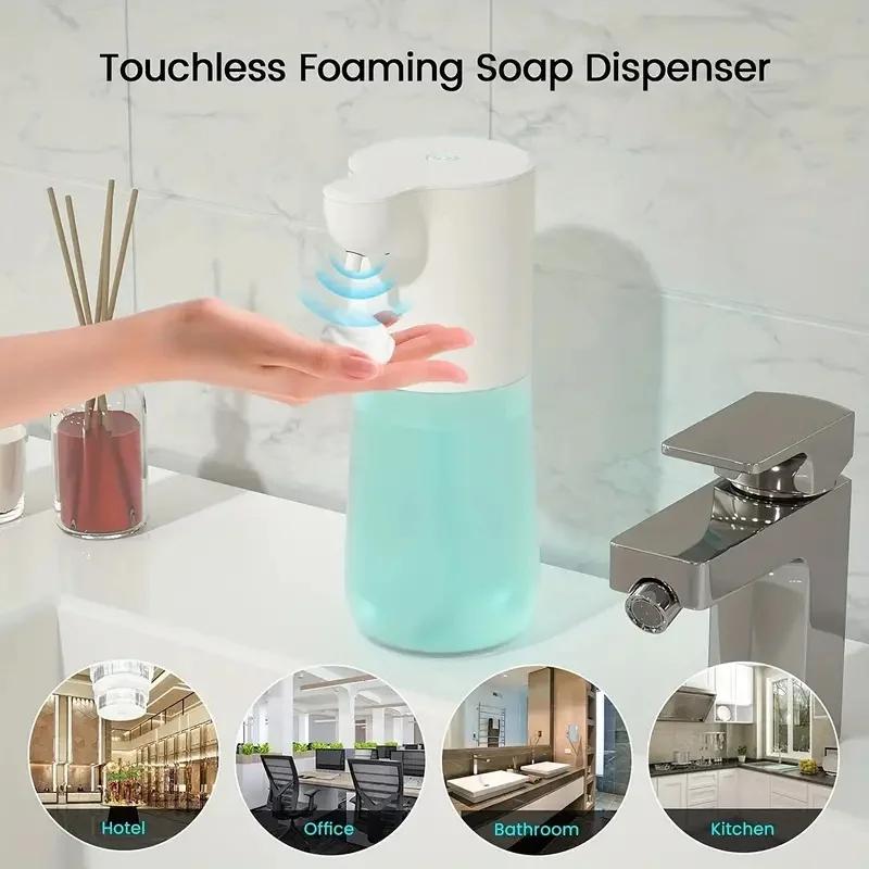 Product Introduction of 【SKIT SG】350ml/600ml Automatic Touchless Soap Dispenser w/ 2000mah Rechargeable Battery, Infrared Motion Sensor Hands Free Foam/Liquid Gel Soap/Sanitizer for Bathroom Kitchen, Handfree Auto Foaming IPX4 Waterproof Smart Dispenser Machine Via USB Charging 2