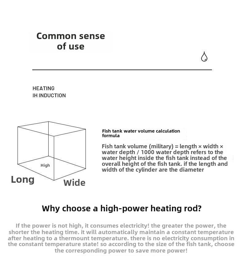 Product Introduction of Fish Tank Heater Rod Automatic Thermostat Heater PTC Variable Frequency Energy-saving Small Heating Rod Intelligent Temperature Control Equipment 15