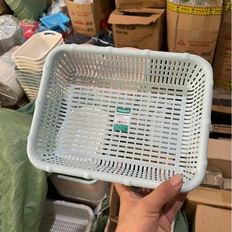 ( giá sỉ) Rổ Vuông Đốt Trúc ,rổ nhựa vuông đốt trúc đẹp có nhiều kích thước 1