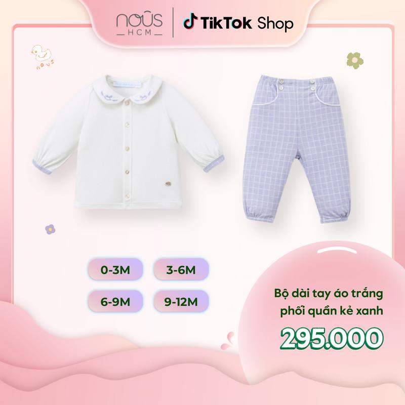 [KOL Nous Kid] Bộ quần áo Nous dài tay cho bé trai, bé gái họa tiết đáng yêu nhiều màu sắc cho bé từ 2-6 tuổi