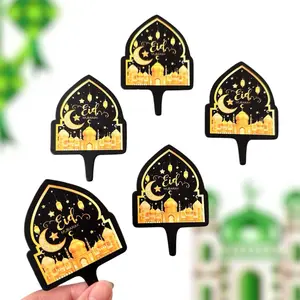 5pcs Cake Topper Idul Fitri Eid Mubarak Lebaran Hiasan Hampers